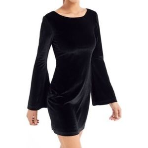 Urban Outfitters Belle Sleeve, Black Velvet Dress